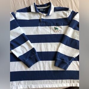 Polo by Ralph Lauren Nantucket Sailing Navy and White Striped Rugby Shirt